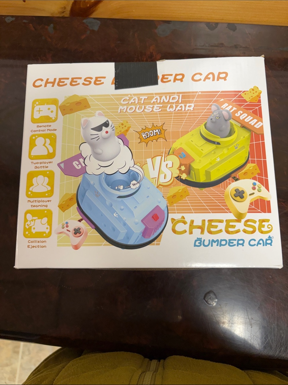 Remote control Bumper Car Kids Toy - Blue and Green Cat & Mouse Racing Set